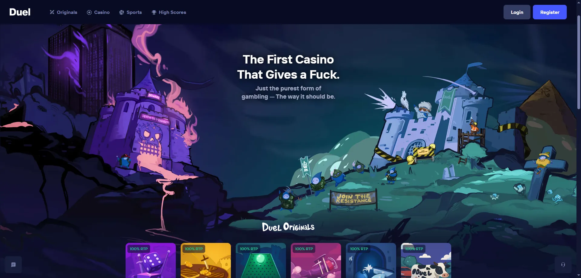 Duel Casino panoramica piattaforma crypto casin&ograve; per giocatori italiani
